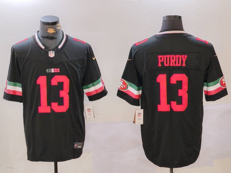 Men's San Francisco 49ers #13 Brock Purdy Black F.U.S.E. Mexico Vapor Limited Stitched Football Jersey