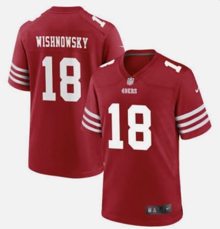 Men's San Francisco 49ers #18 Mitch Wishnowsky 2022 Red Vapor Untouchable Stitched Football Jersey