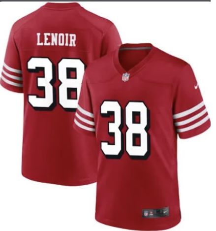 Men's San Francisco 49ers #38 Deommodore Lenoir Red Vapor Untouchable Limited Stitched Football Jersey