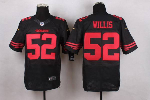 Men's San Francisco 49ers #52 Patrick Willis 2015 Nike Black Elite Jersey