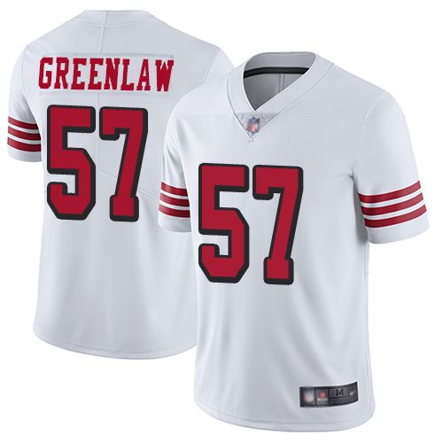 Men's San Francisco 49ers #57 Dre Greenlaw Limited White NFL Rush Vapor Untouchable Jersey