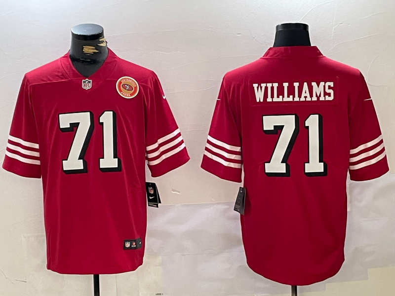 Men's San Francisco 49ers #71 Trent Williams Red Vapor Untouchable Limited Stitched Football Jersey