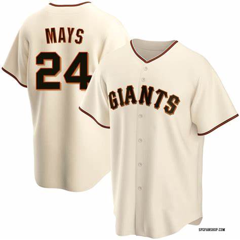 Men's San Francisco Giants #24 Willie Mays Cream Cool Base Stitched Baseball Jersey
