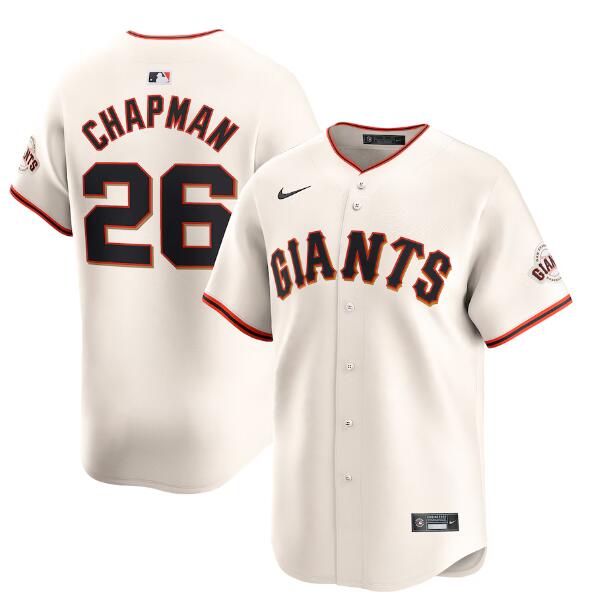 Men's San Francisco Giants #26 Matt Chapman Nike Cream Home Limited Player Jersey