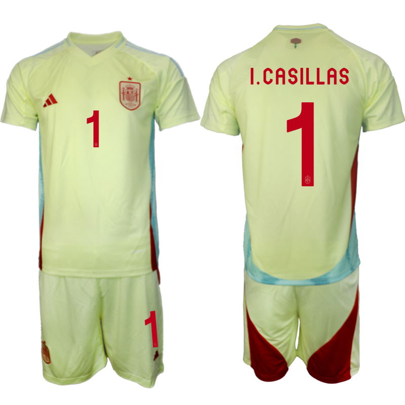 Men's Spain away 1# I.CASILLAS 2024-25 Suit Soccer Jerseys