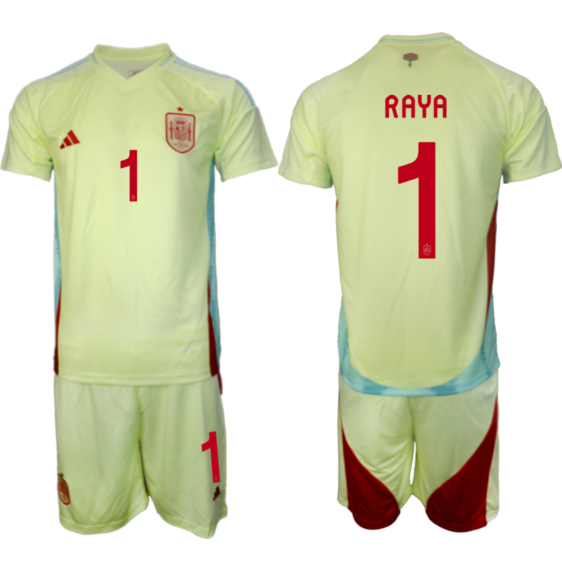 Men's Spain away 1# RAYA 2024-25 Suit Soccer Jerseys