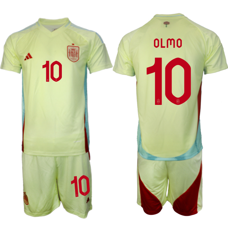 Men's Spain away 10# OLMO 2024-25 Suit Soccer Jerseys