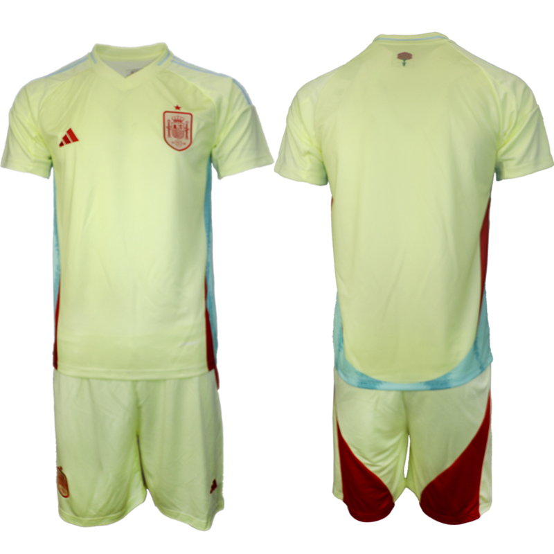 Men's Spain away blank 2024-25 Suit Soccer Jerseys