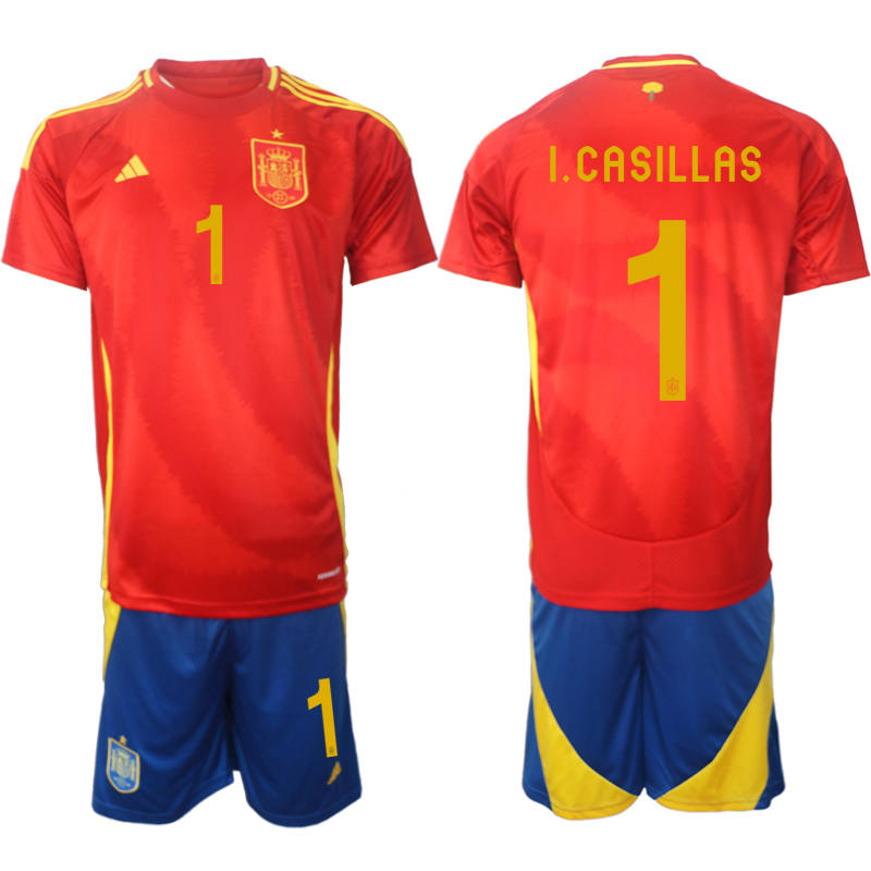 Men's Spain home 1# I.CASILLAS 2024-25 Suit Soccer Jerseys