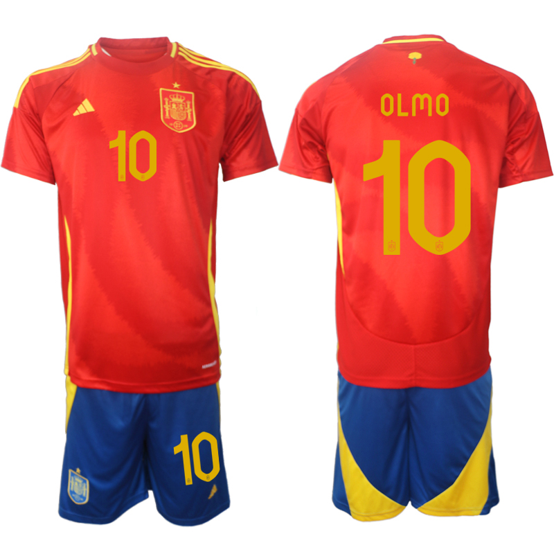 Men's Spain home 10# OLMO 2024-25 Suit Soccer Jerseys