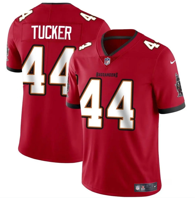 Men's Tampa Bay Buccaneers #44 Sean Tucker Red Vapor Limited Stitched Jersey