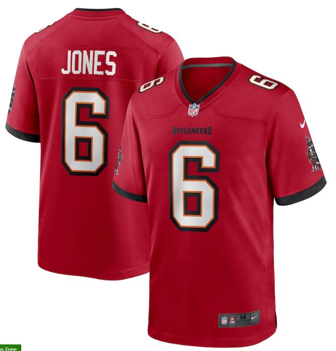 Men's Tampa Bay Buccaneers #6 Julio Jones Nike Red Player Game Jersey