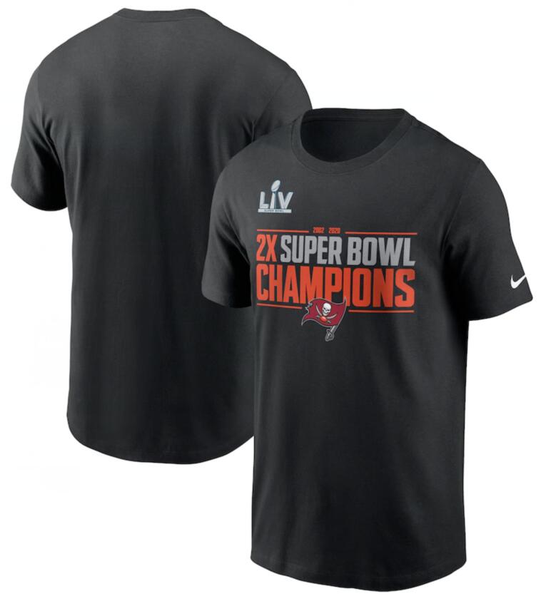 Men's Tampa Bay Buccaneers Nike Black 2 Time Super Bowl Champions Field Goal T-Shirt