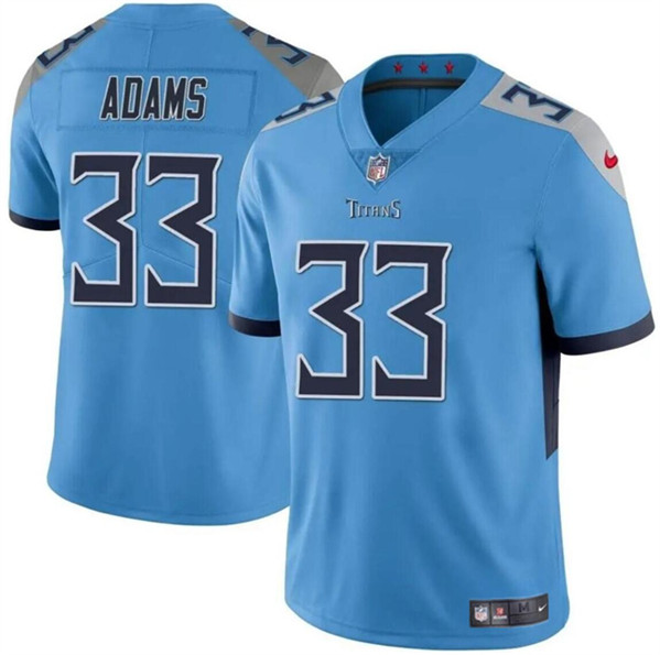 Men's Tennessee Titans #33 Jamel Adams Blue Vapor Limited Football Stitched Jersey