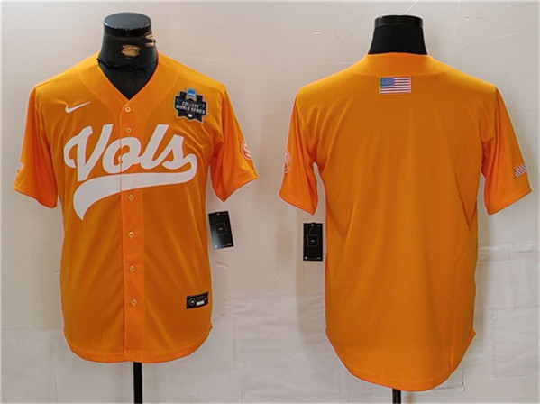 Men's Tennessee Volunteers Orange With Patch Stitched Jersey