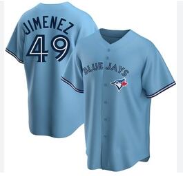 Men's Toronto Blue Jays #49 Leo Jimenez Light Blue Cool Base Stitched Jersey