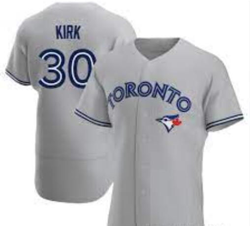 Men's Toronto Blue Jays 30 Alejandro Kirk Gray Jersey