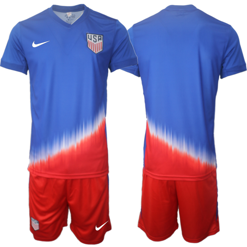 Men's United States away blank 2024-25 Suit Soccer Jerseys