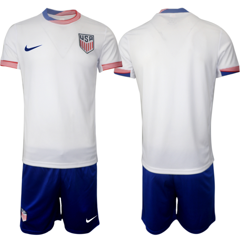 Men's United States home blank 2024-25 Suit Soccer Jerseys