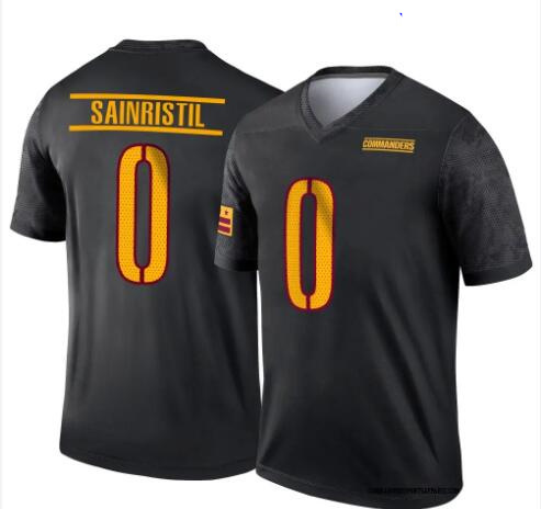 Men's Washington Commanders #0 Mike Sainristil Black Vapor Untouchable Limited Jersey