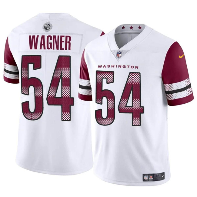 Men's Washington Commanders #54 Bobby Wagner White Vapor Limited Stitched Football Jersey