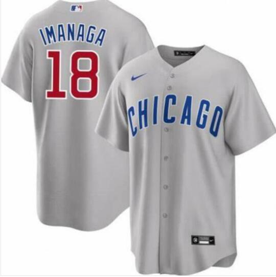 Men Chicago Cubs Shota Imanaga #18 Gray Stitched MLB jersey
