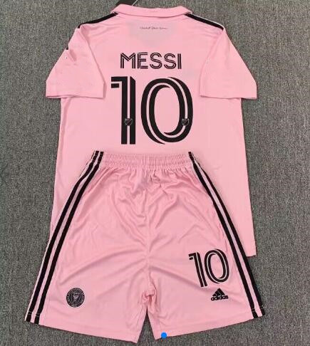 Men/Youth Inter Miami CF #10 Lionel Messi Jersey Pink Soccer Set