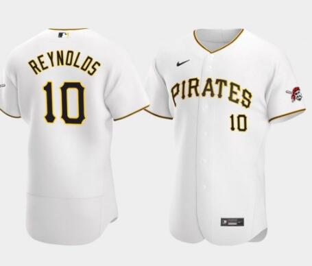 Men Pittsburgh Pirates #10 Bryan Reynolds FLEX BASE White Home Jersey