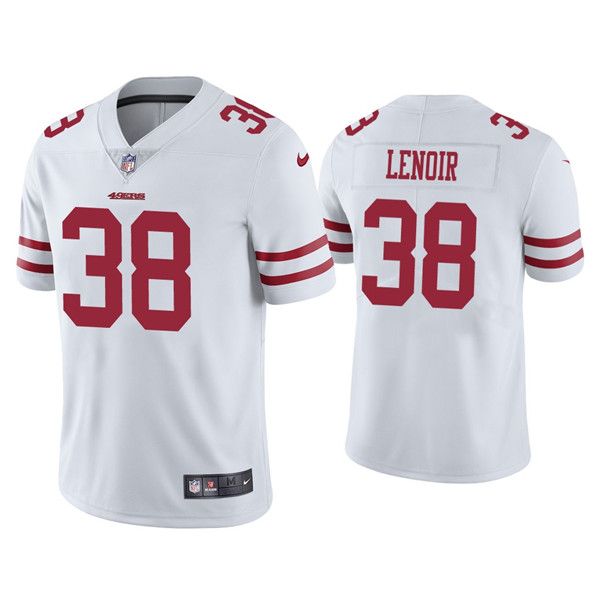 Men San Francisco 49ers #38 Deommodore Lenoir White Vapor Untouchable Limited Jersey