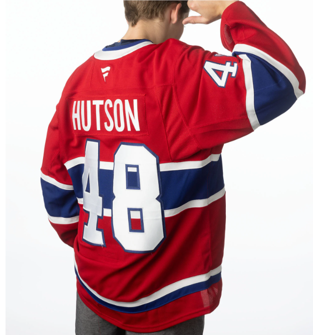 Men‘s Montreal Canadiens #48 Lane Hutson Premium Heat Sealed 2024-25 Home Red jersey