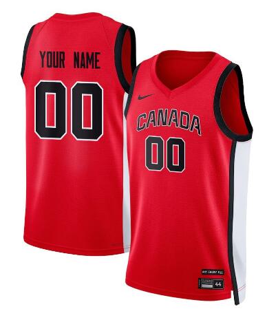 Men’s Team Canada Basketball National Team 2024 Swingman Player Custom Jersey – Red