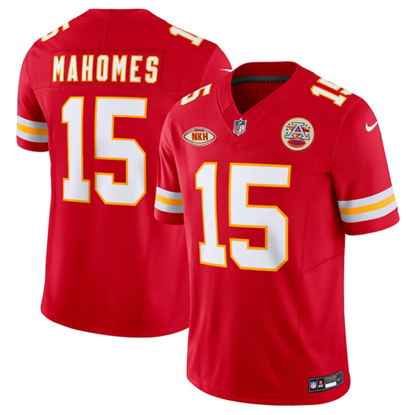 Men’s Kansas City Chiefs #15 Patrick Mahomes Red 2023 F.U.S.E. With NKH Patch Vapor Untouchable Limited Football Stitched Jersey