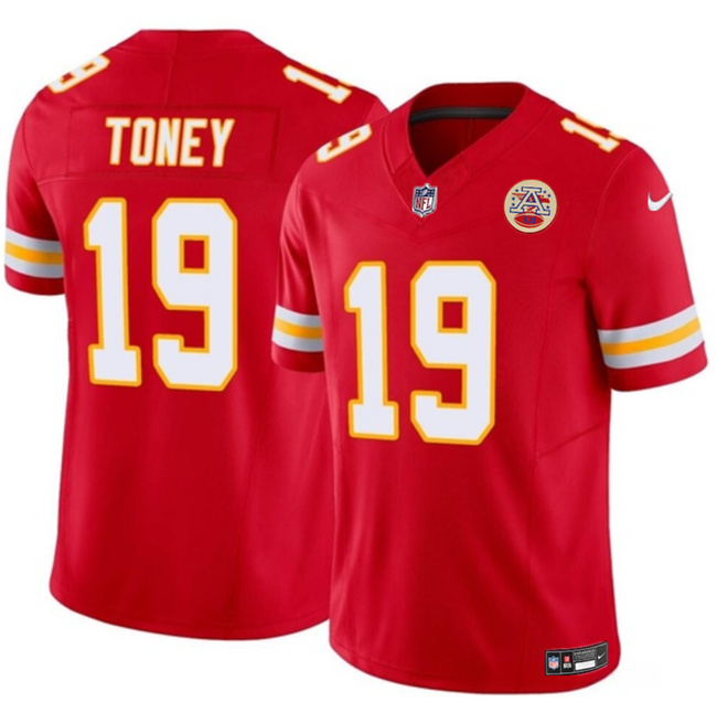 Men’s Kansas City Chiefs #19 Kadarius Toney Red 2023 F.U.S.E. Vapor Untouchable Limited Football Stitched Jersey