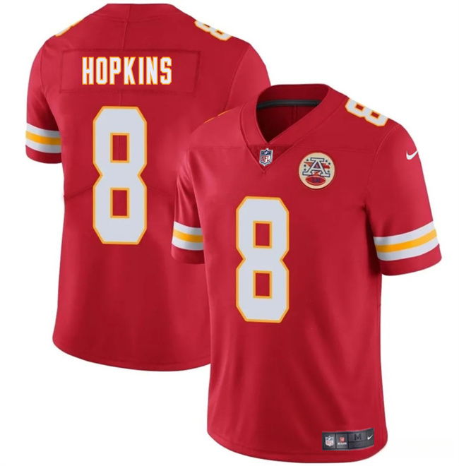 Men’s Kansas City Chiefs #8 DeAndre Hopkins Red Vapor Untouchable Limited Stitched Football Jersey