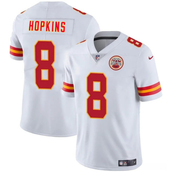 Men’s Kansas City Chiefs #8 DeAndre Hopkins White Vapor Untouchable Limited Stitched Football Jersey