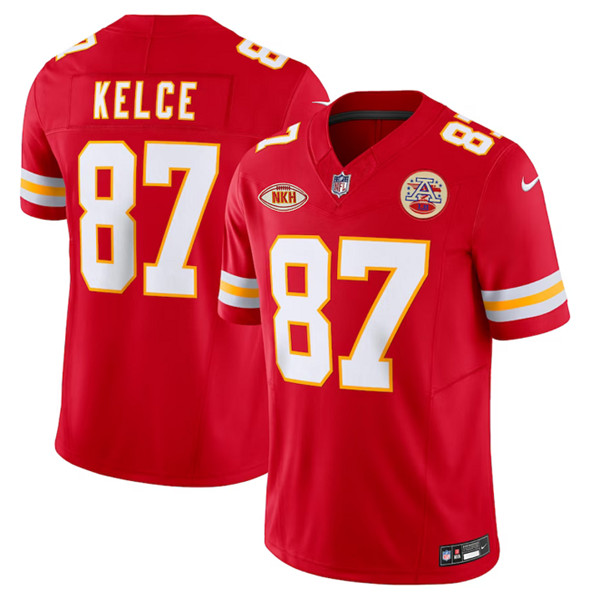 Men’s Kansas City Chiefs #87 Travis Kelce Red 2023 F.U.S.E. With NKH Patch Vapor Untouchable Limited Football Stitched Jersey