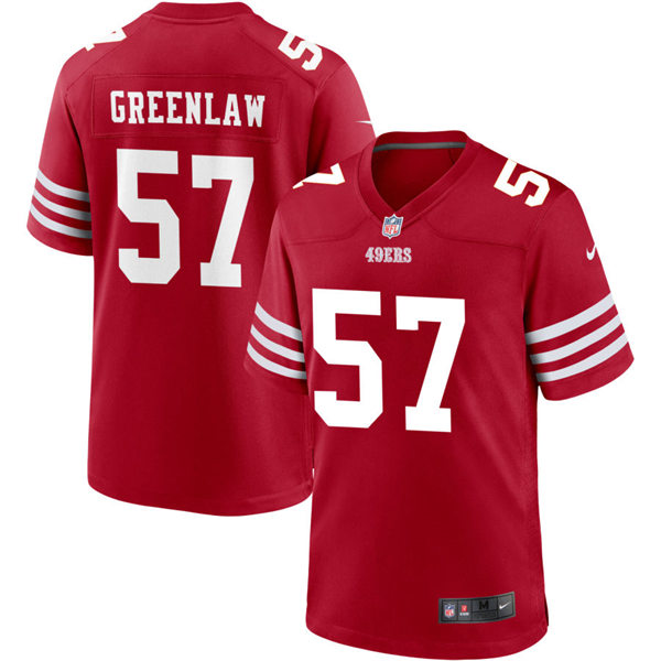 Mens San Francisco 49ers #57 Dre Greenlaw Nike Scarlet Alternate Legend Vapor Limited Jersey