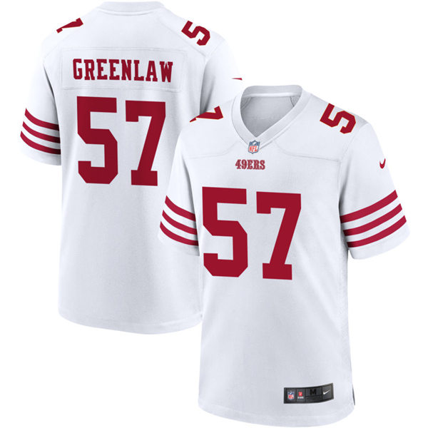 Mens San Francisco 49ers #57 Dre Greenlaw Nike White Alternate Legend Vapor Limited Jersey