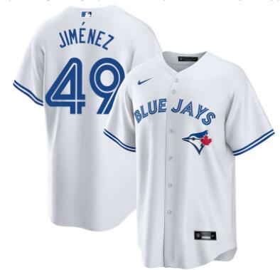 Mens Toronto Blue Jays #49 Leo Jimenez White Home Nike Jerseys