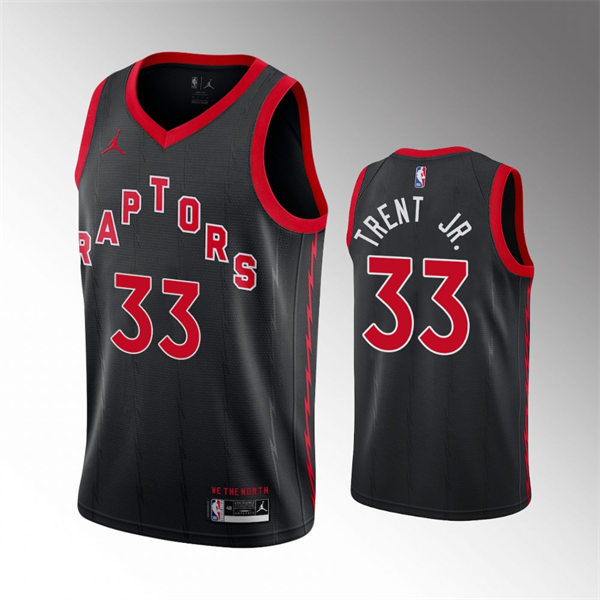 Mens Toronto Raptors #33 Gary Trent Jr. Black Statement Edition Jersey