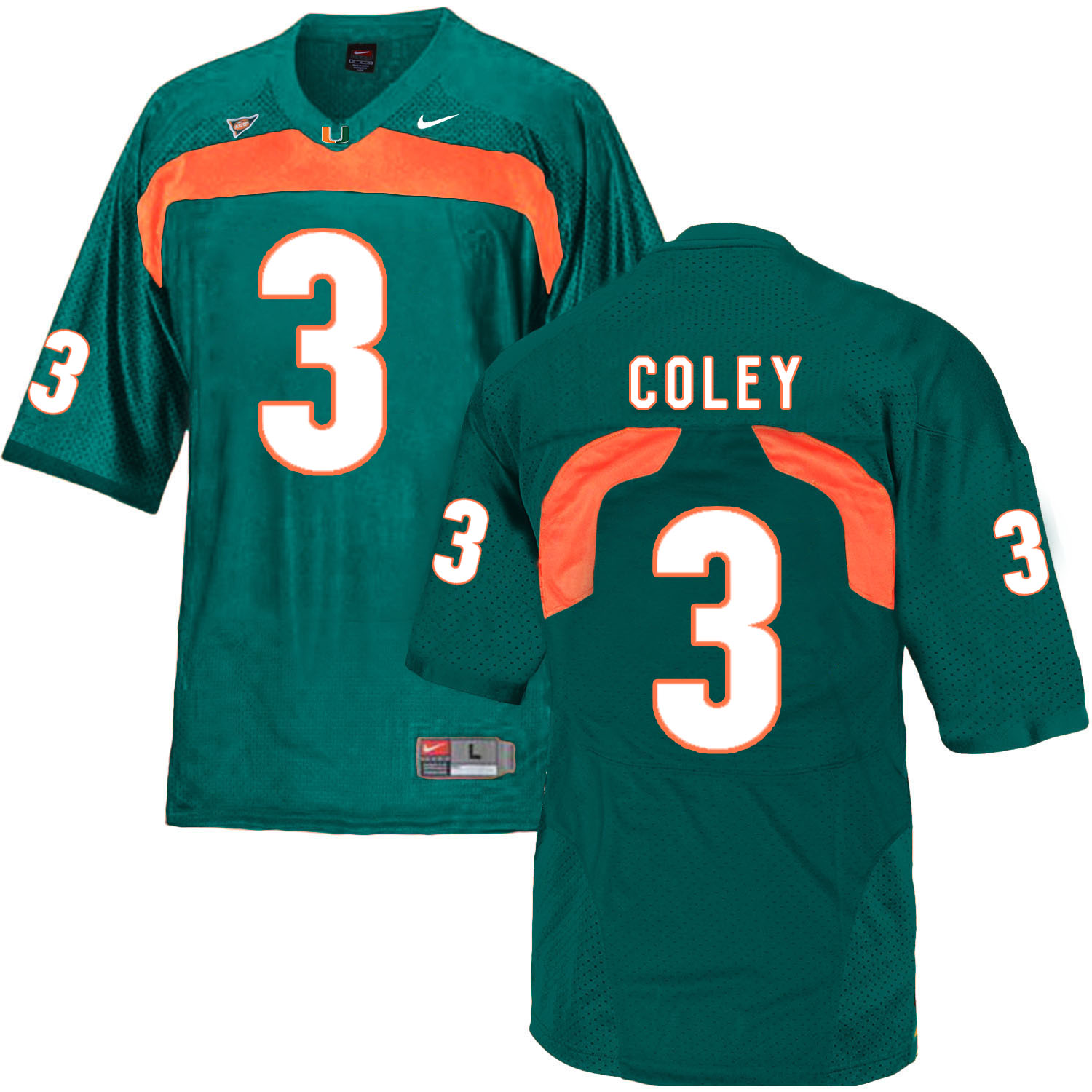 Miami Hurricanes 3 Stacy Coley Green College Football Jersey