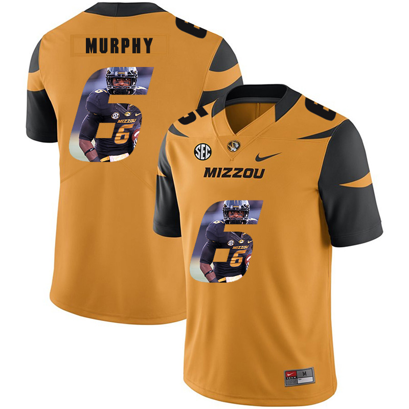 Missouri Tigers 6 Marcus Murphy III Gold Nike Fashion College Football Jersey