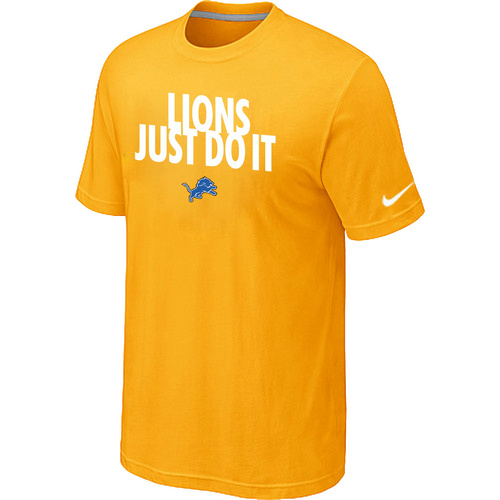 NFL Detroit Lions Just Do It Yellow T-Shirt