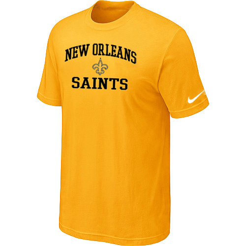 New Orleans Saints Heart & Soul Yellow T-Shirt