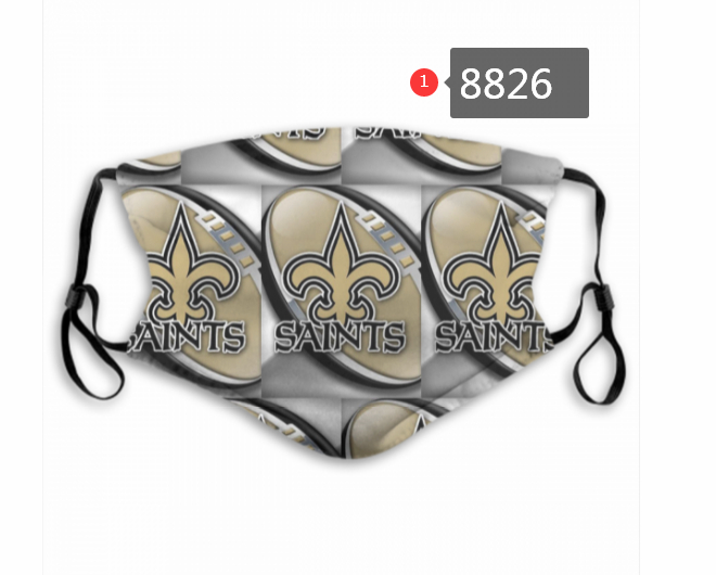 New-Orleans-Saints-Team-Face-Mask-Cover-with-Earloop-8826