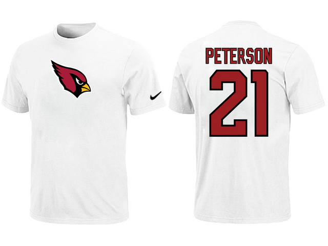 Nike Arizona Cardinals 21 peterson Name & Number T-Shirt White