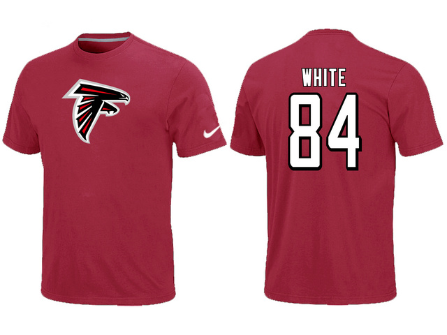 Nike Atlanta Falcons 84 white Name & Number T-Shirt Red