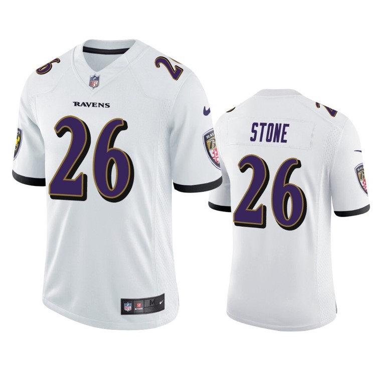 Nike Baltimore Ravens #26 Geno Stone White Vapor Untouchable Limited Jersey