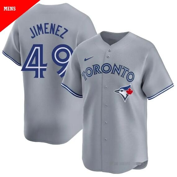 Nike Blue Jays #49 Leo Jimenez Grey Cool Base Stitched Baseball Jersey