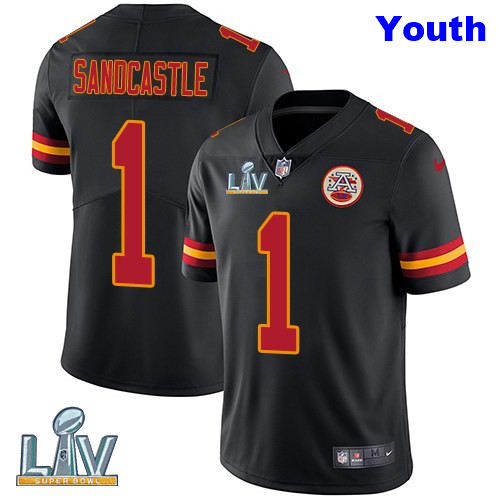 Nike Chiefs 1 Leon Sandcastle Black Youth Vapor Untouchable Limited Jersey